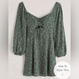 Abercrombie & Fitch Long Sleeved Cinch Front Mini Dress Size XS